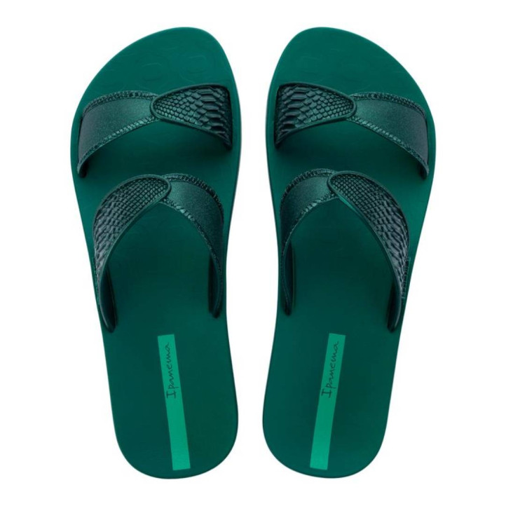 CHANCLAS DE MUJER IPANEMA LINE SLIDE FEM GREEN/METALLIC GREEN - Querol online