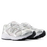 Zapatillas deporte New Balance 408 white con silver metallic y pink niña