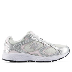Sabatilles esport New Balance 408 white amb silver metallic i pink nena - Querol online