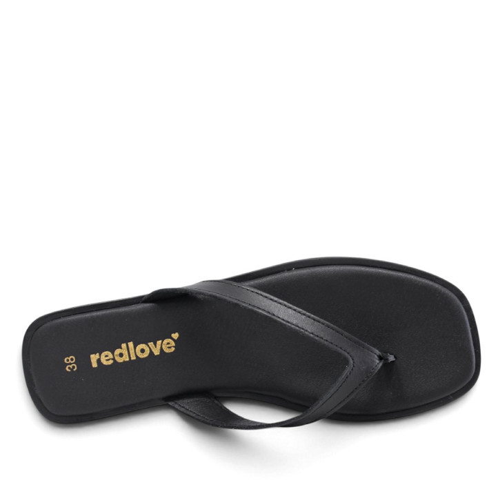Sandalias planas Redlove Nao negras de dedo - Querol online