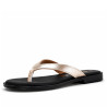 Sandalias planas Redlove Nao doradas de dedo