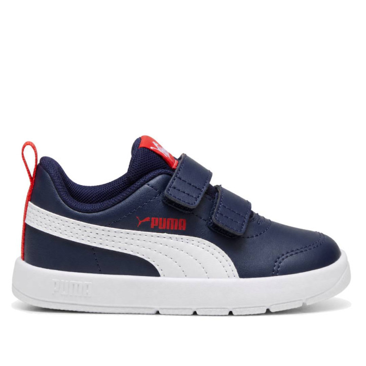 Zapatillas deporte Puma Courtflex V3 azul marino con velcro para niños - Querol online