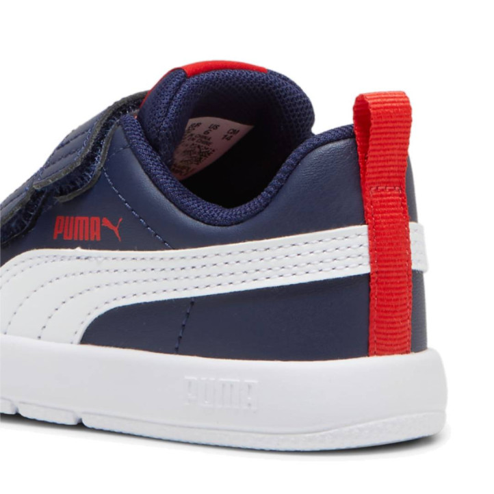 Sabatilles esport Puma Courtflex V3 blau marí amb velcro per a nens - Querol online