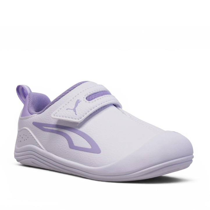 Zapatillas deporte Puma Kitten SL V blancas y lilas para niños - Querol online
