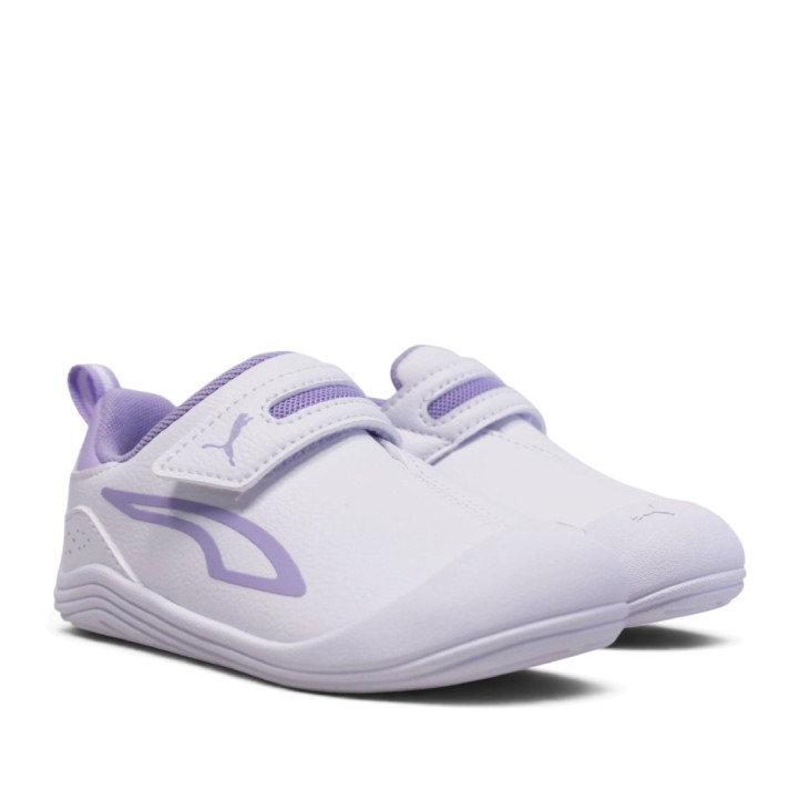 Zapatillas deporte Puma Kitten SL V blancas y lilas para niños - Querol online
