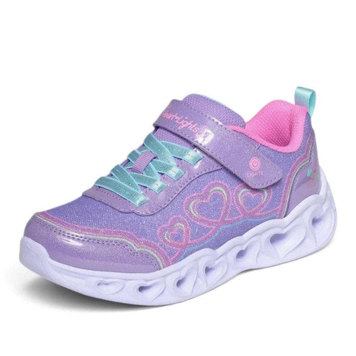 Sabatilles esport Skechers Heart Lights lavanda amb llums per a nena - Querol online