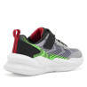 Zapatillas deporte Skechers S-Lights Meteor-Lights 2.0 gris y verde para niño