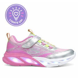 Zapatillas deporte Skechers cosmic glow rosas con luces - Querol online