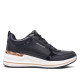 Zapatillas cuña Skechers Billion 2 Fine Shine negras con cuña para mujer - Querol online