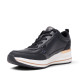 Zapatillas cuña Skechers Billion 2 Fine Shine negras con cuña para mujer - Querol online