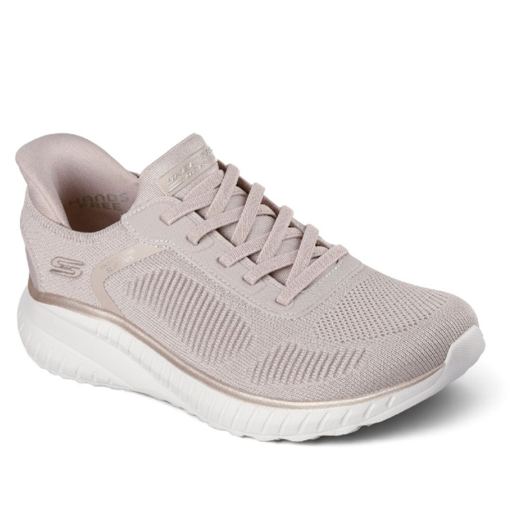 Zapatillas deportivas Skechers Slip-ins BOBS Sport Squad Chaos beige para mujer - Querol online