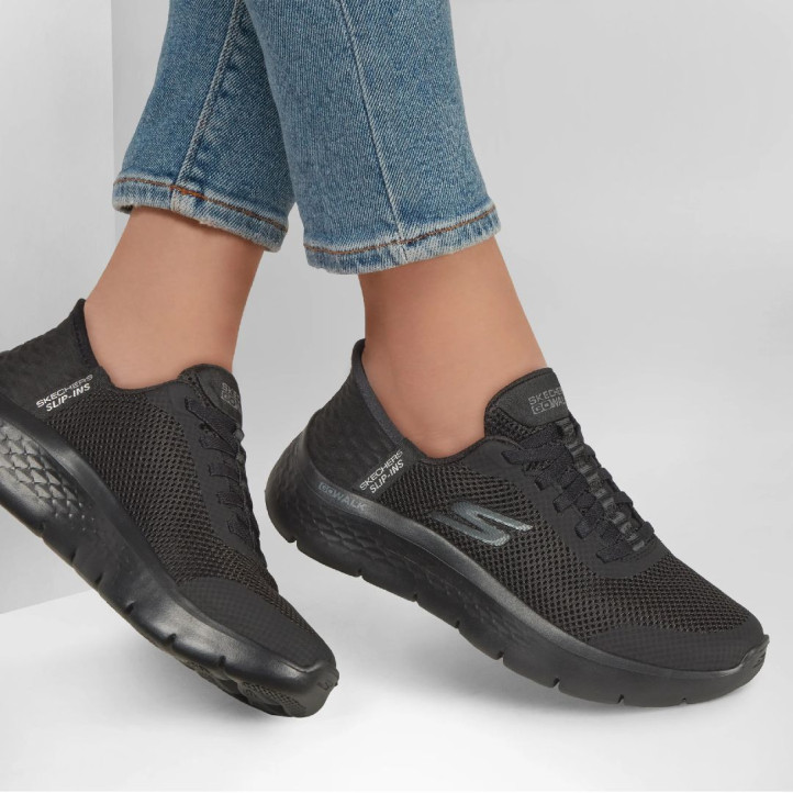 Zapatillas deportivas Skechers Slip-ins GO WALK Flex Grand Entry negras para mujer - Querol online