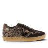 Zapatillas Victoria Berlín Ciclista Glitter Serraje con Borreguito marrones para mujer