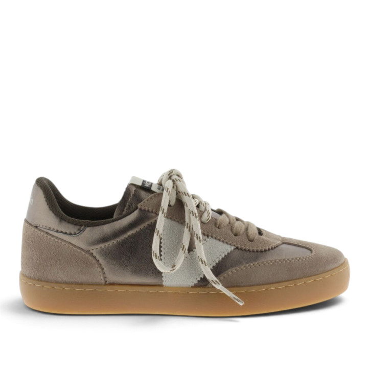 Sabatilles Victoria Berlín Ciclista Metal Serratge taupe per a dona - Querol online
