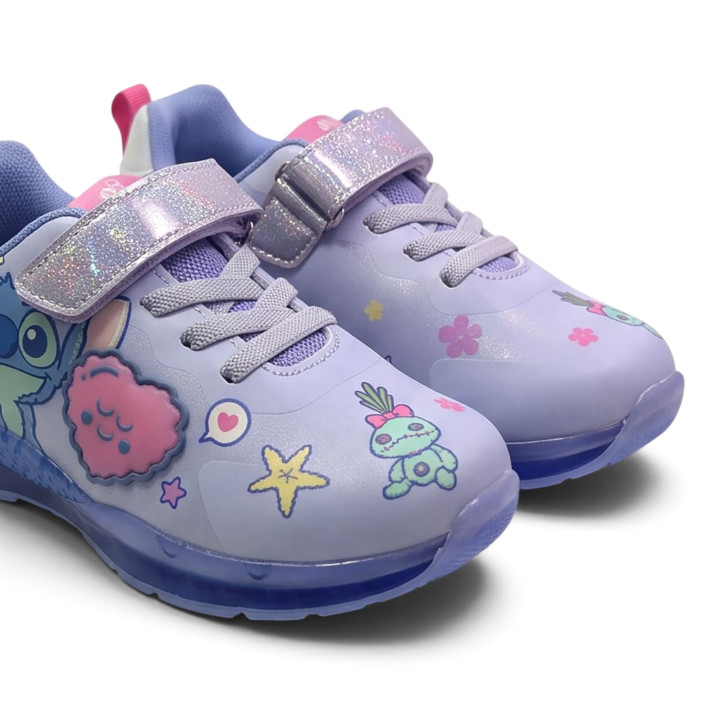 Zapatillas Cerda Stitch con luz para niña en lila - Querol online