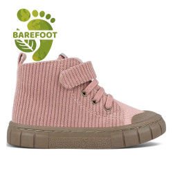 Botines Garvalin barefoot HOP HOP de pana rosa para niña - Querol online