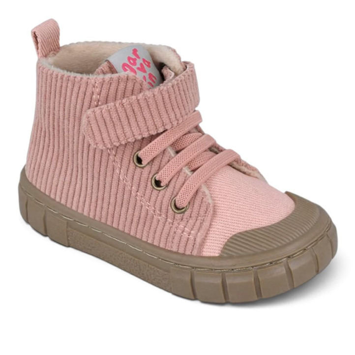 Botins Garvalin barefoot Garvalín HOP HOP de pana rosa per a nena - Querol online