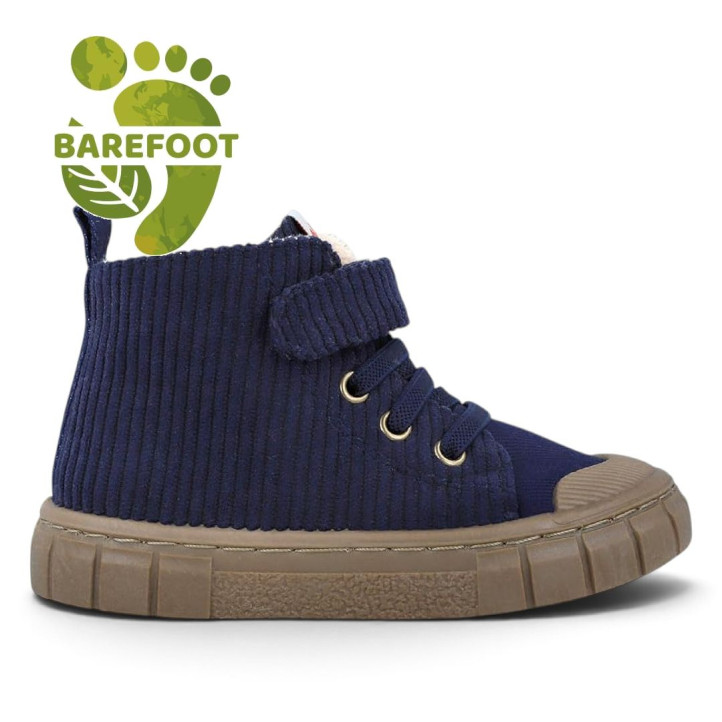Botins Garvalin barefoot HOP HOP de pana blau marí - Querol online