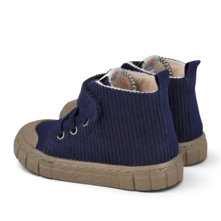 Botins Garvalin barefoot HOP HOP de pana blau marí - Querol online