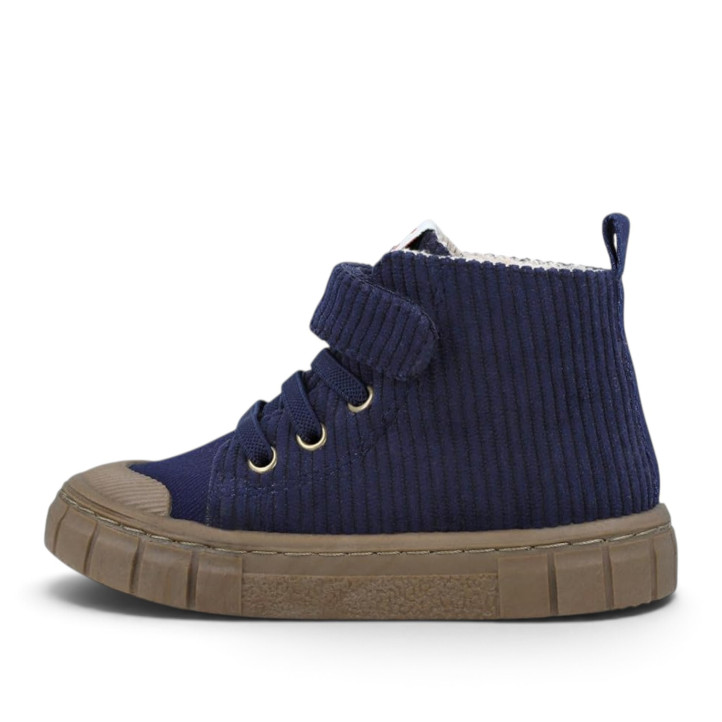 Botines Garvalin barefoot HOP HOP de pana azul marino - Querol online