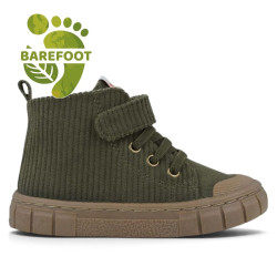 Botins Garvalin barefoot HOP HOP de pana verd caqui
