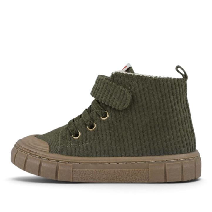 Botins Garvalin barefoot HOP HOP de pana verd caqui - Querol online