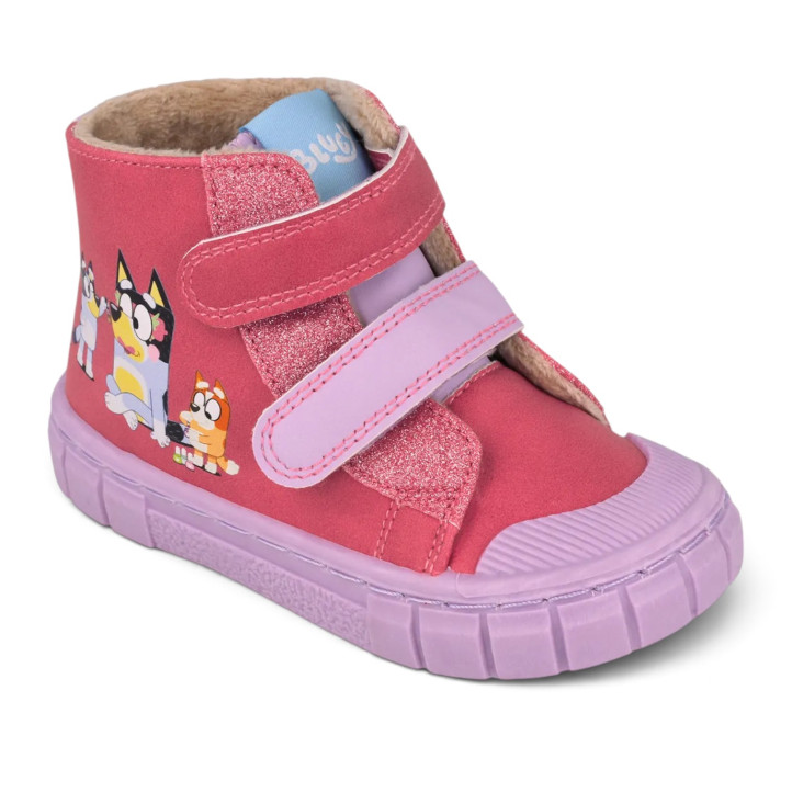 Sabatilles altes Garvalin barefoot Bluey fúcsia amb doble velcro - Querol online