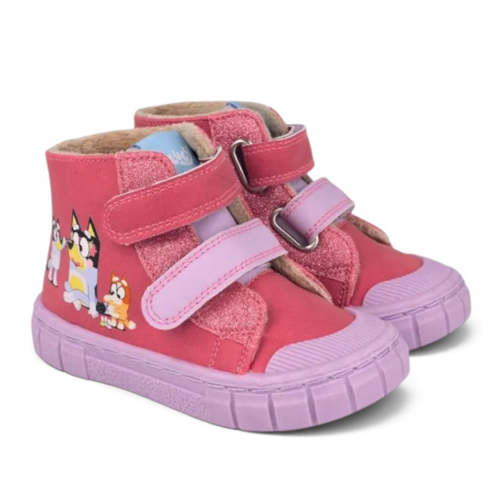Sabatilles altes Garvalin barefoot Bluey fúcsia amb doble velcro - Querol online
