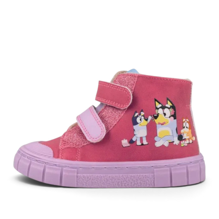 Sabatilles altes Garvalin barefoot Bluey fúcsia amb doble velcro - Querol online