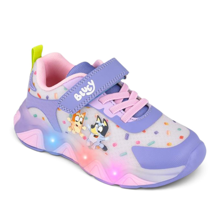 Zapatillas deporte Garvalin Bluey lila con luces - Querol online