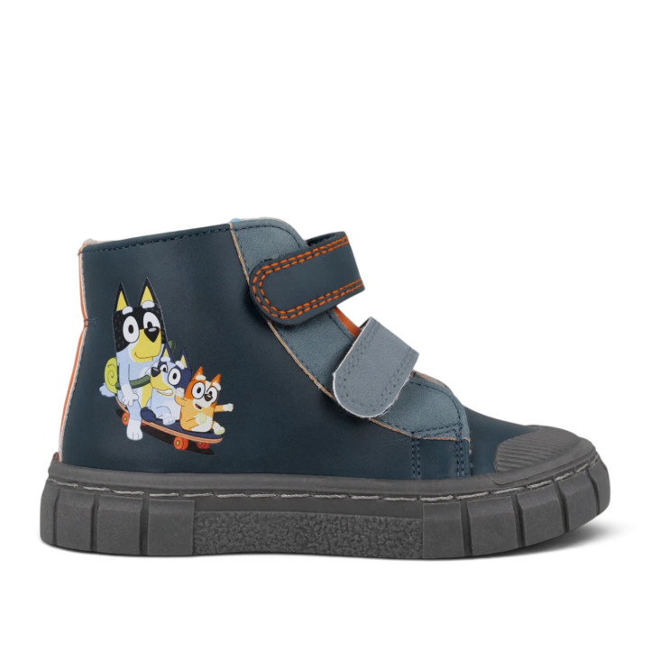 Sabatilles altes Garvalin barefoot Bluey blaus amb velcro - Querol online