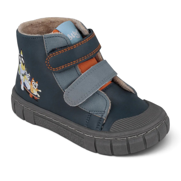 Sabatilles altes Garvalin barefoot Bluey blaus amb velcro - Querol online