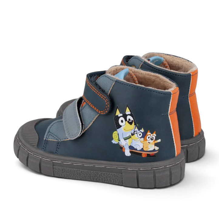 Sabatilles altes Garvalin barefoot Bluey blaus amb velcro - Querol online