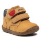Botines Geox Macchia de piel camel con velcro - Querol online
