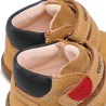 Botines Geox Macchia de piel camel con velcro