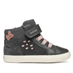Botines Geox Gisli Girl gris oscuro con velcro - Querol online