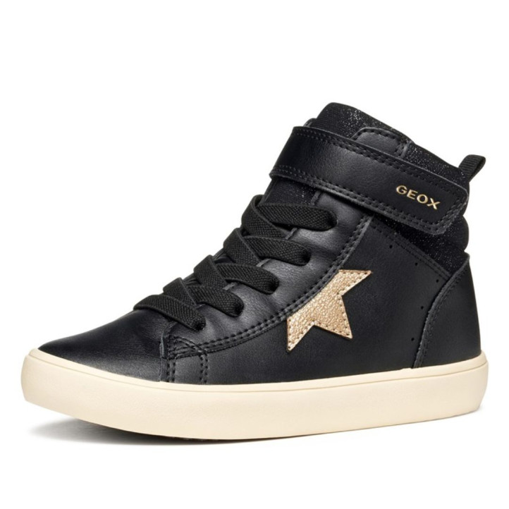 Botines Geox Gisli Girl negros con estrella dorada - Querol online