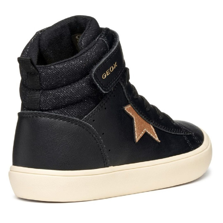 Botines Geox Gisli Girl negros con estrella dorada - Querol online