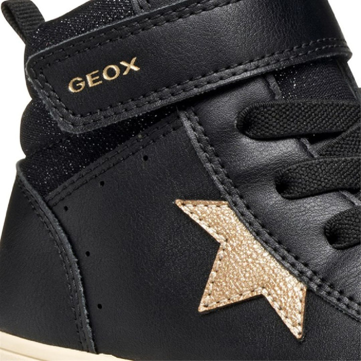 Botines Geox Gisli Girl negros con estrella dorada - Querol online