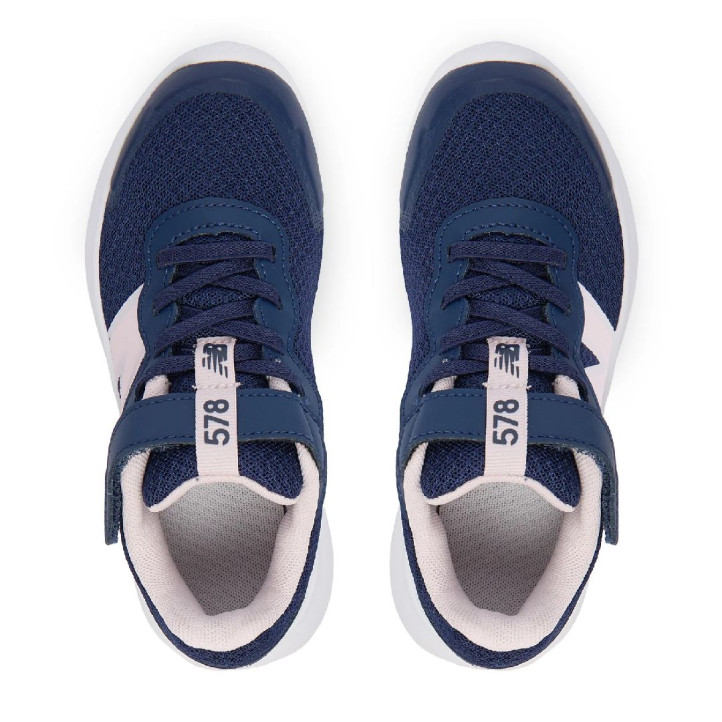 Sabatilles esport New Balance 578 infantils blau marí i rosa amb velcro - Querol online