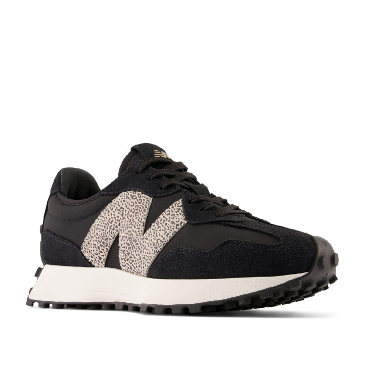 Sabatilles New Balance 327 de dona negres amb logotip animal print - Querol online