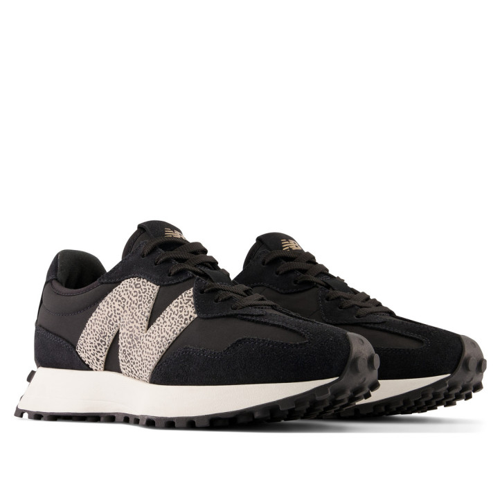 Sabatilles New Balance 327 de dona negres amb logotip animal print - Querol online