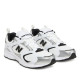 Zapatillas deportivas New Balance 408 blancas y plateadas con detalles negros - Querol online