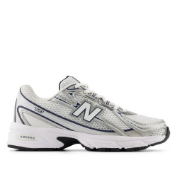 Zapatillas deportivas New Balance 740 unisex blancas y plateadas con detalles azul marino - Querol online