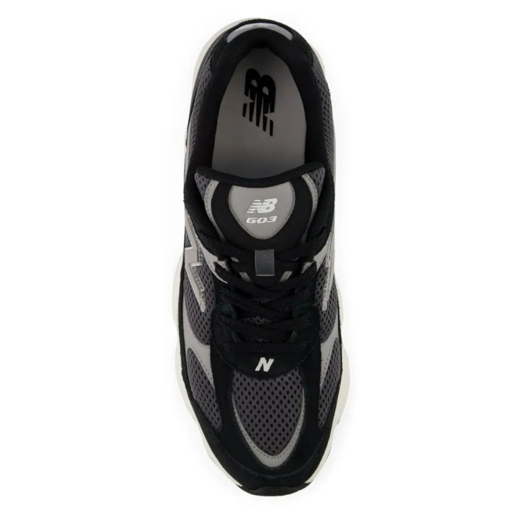 Sabatilles esportives New Balance 603 d'home negres i grises amb sola chunky - Querol online