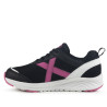 Zapatillas deporte Munich Fun Kid infantiles negras y fucsia lavables