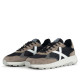 Zapatillas deportivas Munich Babel de hombre negras y taupe con detalles blancos - Querol online