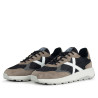 Zapatillas deportivas Munich Babel de hombre negras y taupe con detalles blancos
