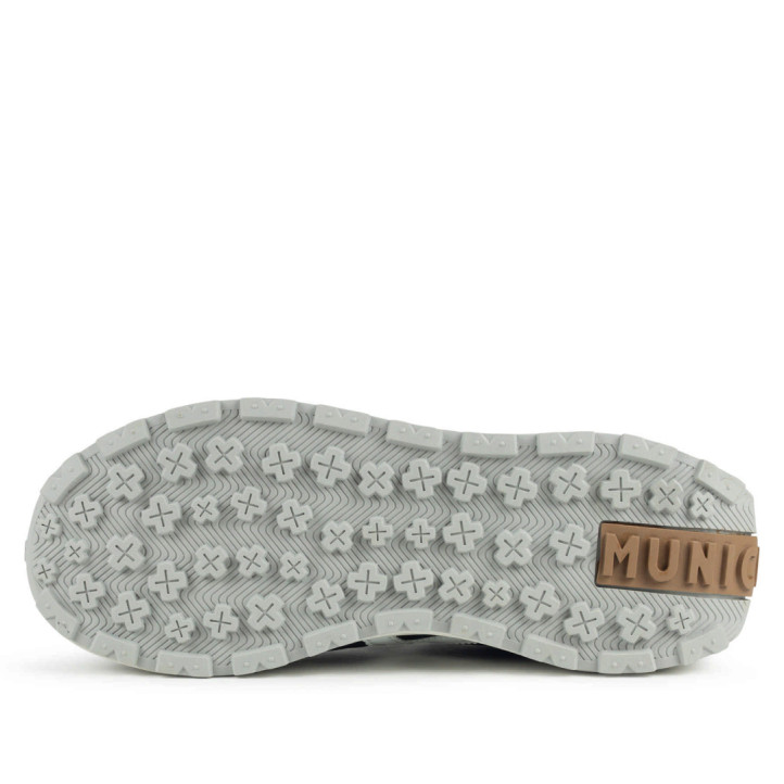 Zapatillas deportivas Munich Babel de hombre negras y taupe con detalles blancos - Querol online