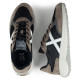 Zapatillas deportivas Munich Babel de hombre negras y taupe con detalles blancos - Querol online